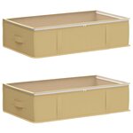 vidaXL Boîte de rangement avec fenêtre transparente 2 Pièces Crème