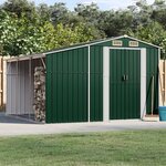vidaXL Abri de jardin vert 277x279x179 cm acier galvanisé