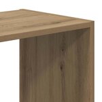 vidaXL Bibliothèque chêne artisanal 102x32x102 cm bois d'ingénierie