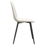 vidaXL Chaises à manger lot de 4 crème velours