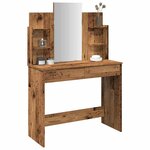 vidaXL Coiffeuse avec miroir vieux bois 96x39x142 cm