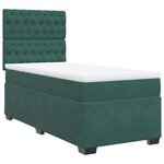 vidaXL Sommier à lattes de lit avec matelas Vert foncé 90x200 cm