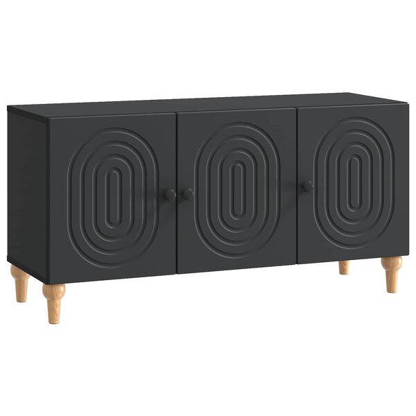 vidaXL Meuble TV Noir 99 x 34 5 x 50 cm Bois d'ingénierie