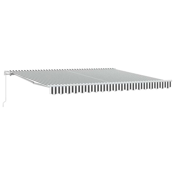 vidaXL Auvent manuel rétractable anthracite et blanc 400x300 cm
