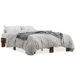 vidaXL Cadre de lit sans matelas chêne fumé 120x190 cm