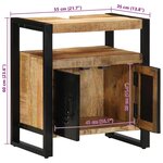 vidaXL Meuble sous lavabo 55x35x60 cm en bois massif brut