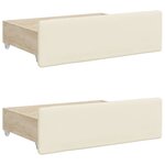 vidaXL Lit de jour avec gigogne et tiroirs sans matelas crème 90x200cm