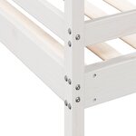 vidaXL Lit superposé sans matelas 90x200/140x200 cm blanc bois massif