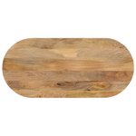 vidaXL Dessus de table 110x50x2 5 cm ovale bois massif de manguier