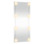vidaXL Miroir mural avec lumières LED 30x80 cm verre rectangulaire