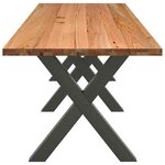 vidaXL Table à manger marron clair bois de chêne massif rectangulaire