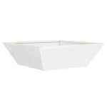 vidaXL Jardinière en acier blanche de 50x50x15 cm