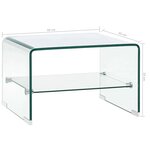 vidaXL Table basse Clair 50x45x33 cm Verre trempé