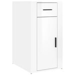 Armoire de bureau pratique avec grand espace de rangement 40 x 49 x 75 cm en bois d'ingénierie blanc brillant 02_0048290