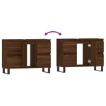vidaXL Armoire salle de bain chêne marron 80x33x60cm bois d'ingénierie