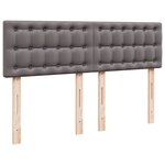 vidaXL Sommier à lattes de lit avec matelas Gris 140x190 cm Similicuir