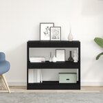 Cabinet de livres en chêne noir vidaXL - 80x30x72 cm