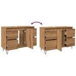 vidaXL Armoire de salle de bain chêne artisanal bois d'ingénierie