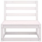 vidaXL Salon de jardin 3 Pièces avec coussins Blanc Bois de pin massif