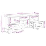vidaXL Meuble TV Marron 100 x 33 x 46 cm Bois de mangue massif