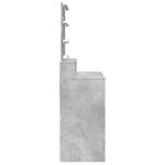 vidaXL Coiffeuse avec LED gris béton 80x41x144 5 cm