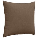 vidaXL Coussins de canapé 2 Pièces Marron 45 x 45 cm tissu