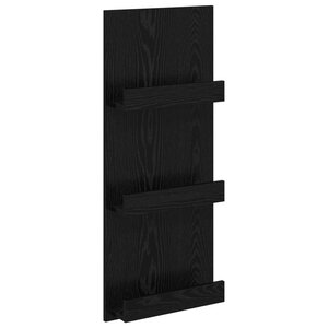 vidaXL Étagère à magazines avec étagère Chêne noir 43 x 11 x 102 cm