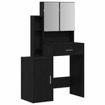 vidaXL Coiffeuse Chêne noir 80 x 35 x 132 cm Bois d'ingénierie
