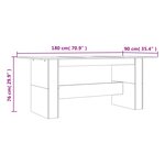 vidaXL Table à dîner chêne fumé 180x90x76 cm bois d'ingénierie