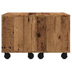 vidaXL Table basse vieux bois 60x60x38 cm bois d'ingénierie