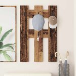 vidaXL Porte-manteau mural Montage mural Bois ancien 65 x 3 x 100 cm