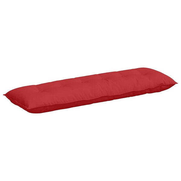 vidaXL Coussin de Dos Rouge 160 x 19 x 50 cm tissu