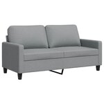 vidaXL Canapé à 2 places Gris clair 140 cm Tissu