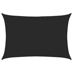 vidaXL Voile d'ombrage 160 g/m² Noir 3 5x5 m PEHD