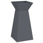 vidaXL Jardinière sur pilier   bol anthracite 35x35x73 cm en acier.