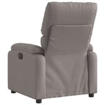 vidaXL Fauteuil inclinable Taupe Tissu
