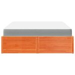 vidaXL Lit avec matelas cire marron 140x200 cm bois massif de pin