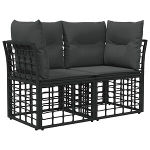 vidaXL Loveseat d'extérieur 2 pièces 2-Nombre de places