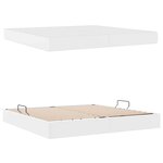 vidaXL Lit avec rangement et matelas avec matelas Blanc 200 x 200 cm