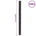 vidaXL Membrane anti-mauvaises herbes noir 1 5x100 m PP
