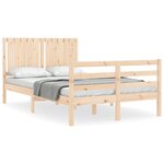 vidaXL Cadre de lit sans matelas bois massif