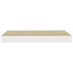 vidaXL Étagères flottantes 2 Pièces Chêne et blanc 40x23x3 8 cm MDF
