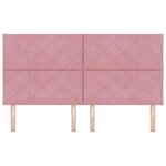 vidaXL Tête de lit LED Rose 180 cm Cuir synthétique