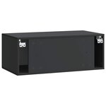 vidaXL Meuble TV mural Noir 78 5 x 41 x 30 cm Bois d'ingénierie
