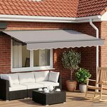 vidaXL Cadre de auvent manuel Réglable Anthracite 3 5 x 2 m Acier