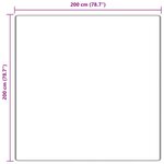 vidaXL Tapis Shaggy Anti-dérapant Gris foncé 200 x 200 cm PP