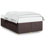 vidaXL Cadre de lit marron foncé 120x190 cm tissu