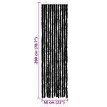 vidaXL Moustiquaire Anthracite 56x200 cm Chenille