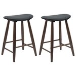 vidaXL Chaises de salle à manger 2 Pièces Marron Clair 46 x 37 x 63 cm