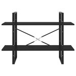 vidaXL Bibliothèque à 2 niveaux noir 100x30x70 cm bois d'ingénierie